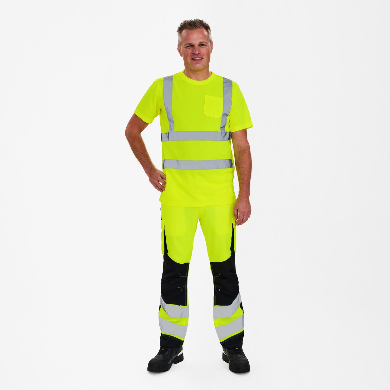 ENGEL Safety T-Shirt mit Brusttasche in Gelb, Größe XS