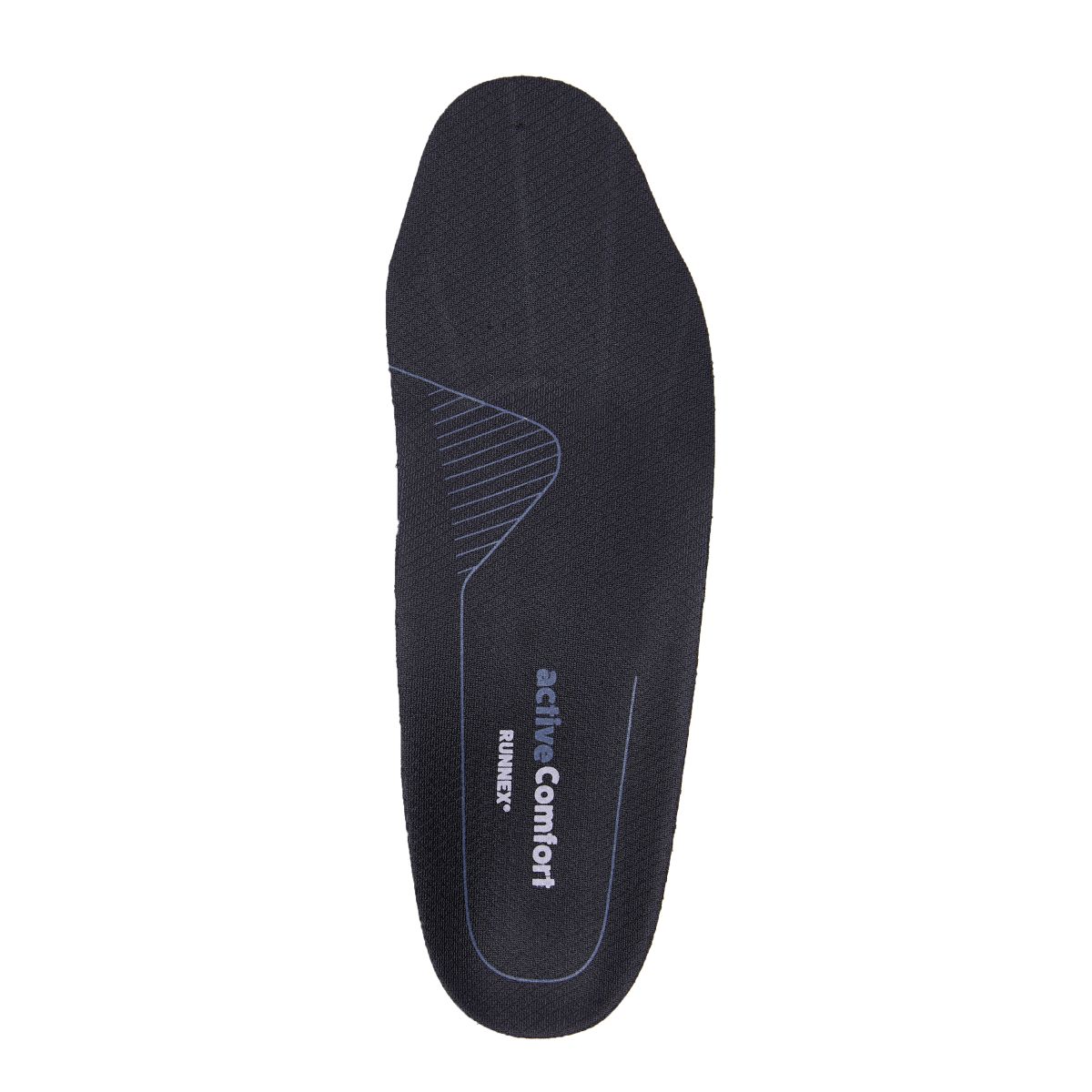 RUNNEX® Semi-orthopädische Einlegesohle activeComfort mid in Schwarz / Blau, Gr. 52
