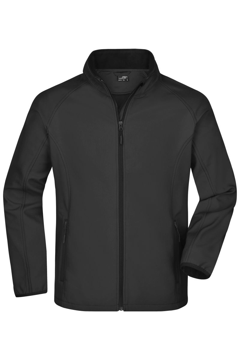 JN1130 Herren Promo Softshell Jacke in Black / Black, Größe 3XL von James & Nicholson