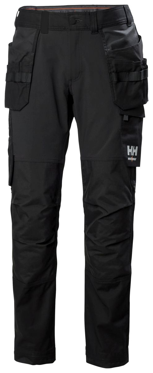 Bau-Hose OXFORD 4X HH CONNECT™ in Black, Gr. 70 von Helly Hansen Workwear