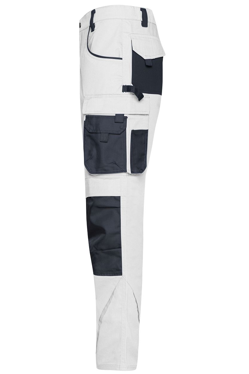 Workwear Pants - STRONG - "JN832" in White/Carbon, Größe 110 - Daiber