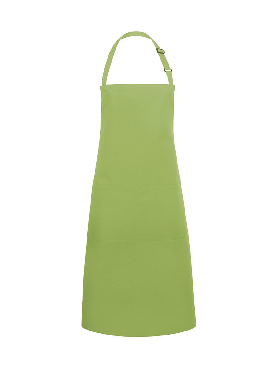 Latzschürze Basic mit Schnalle und Tasche in Limette von Karlowsky