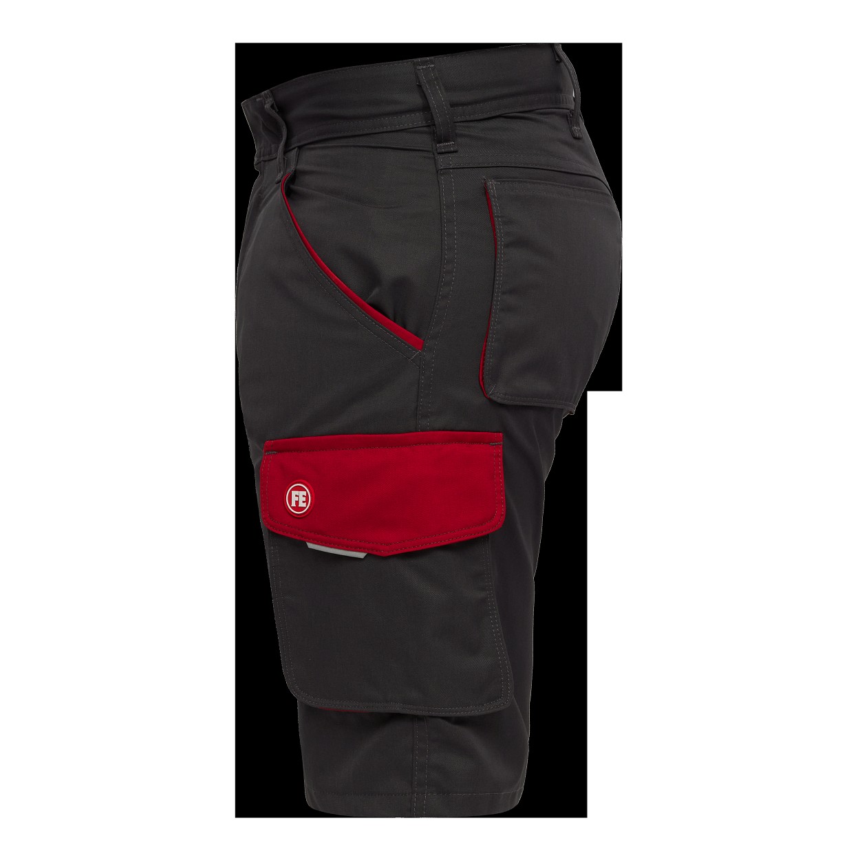 ENGEL Galaxy Light Arbeitsshorts in Anthrazit Grau/Tomato Red, Größe 54
