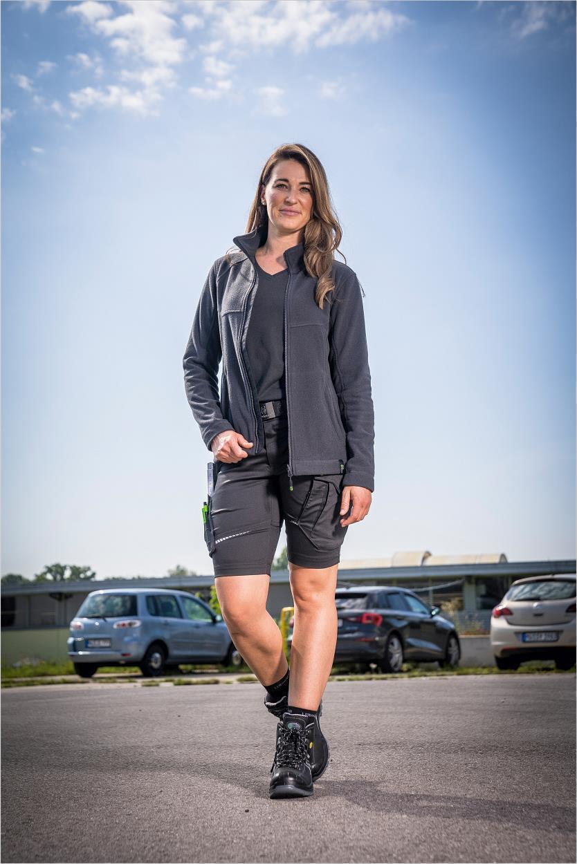 Damen-Shorts FLXDK28 Flex Line in Anthrazit/Schwarz, Gr. 52 von Leibwächter