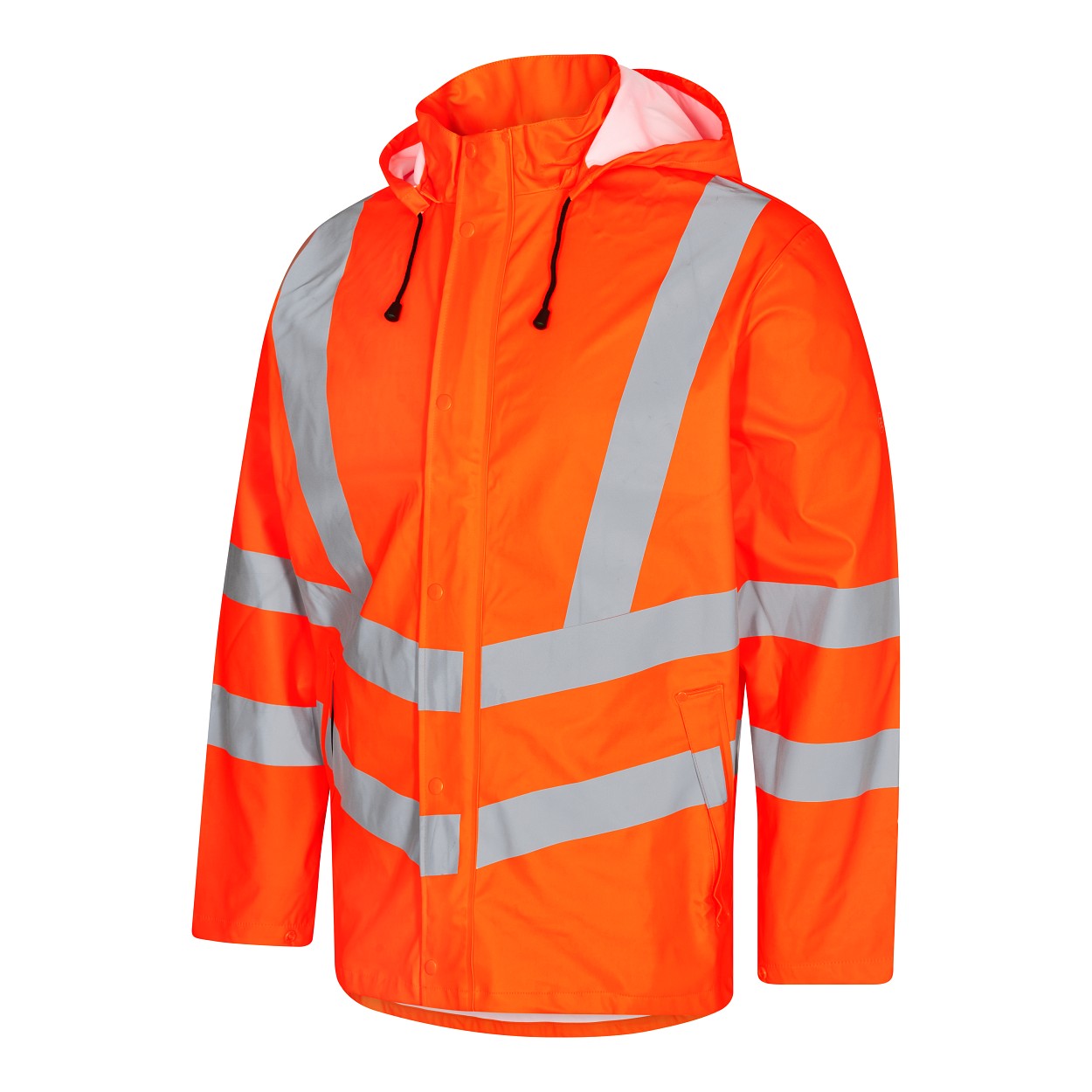 Safety Regenjacke in Hi-vis Orange, Größe XS