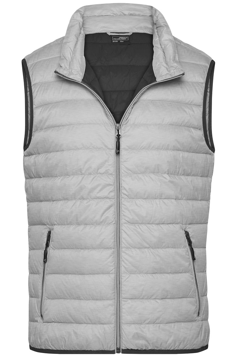 Men's Down Vest "JN1138" in Silver-Melange/Graphite, Größe 3XL - Daiber
