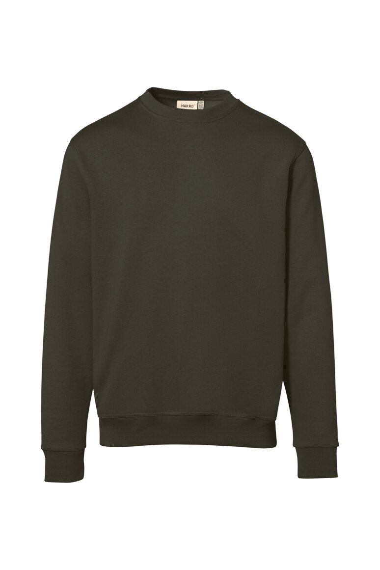 HAKRO 570 Sweatshirt Bio-Baumwolle GOTS in Olive, Größe 6XL