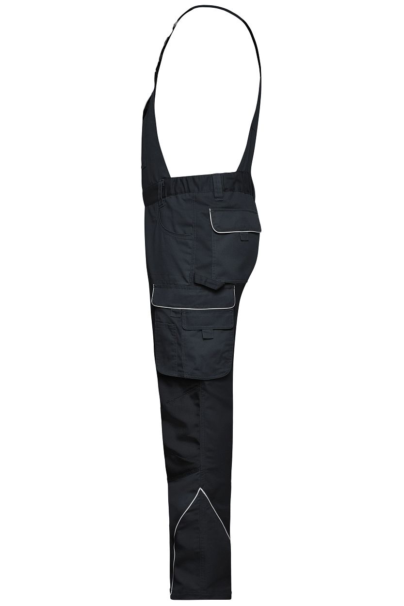 Workwear Pants with Bib - SOLID - "JN879" in Carbon, Größe 62 - Daiber