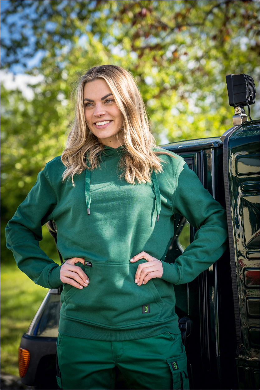 Hoodie "Toni" Flex Line Grün FLEXQ, Gr. 2XL von Leibwächter