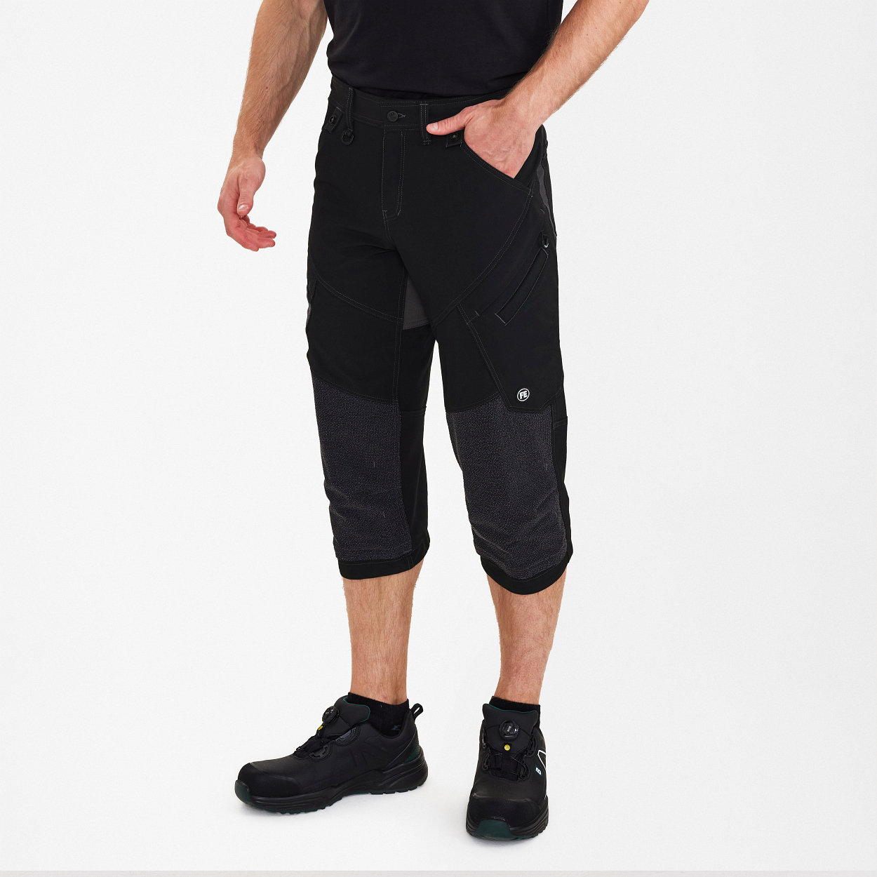 ENGEL X-treme 3/4-Hose mit 4-Wege-Stretch in Schwarz, Größe 54