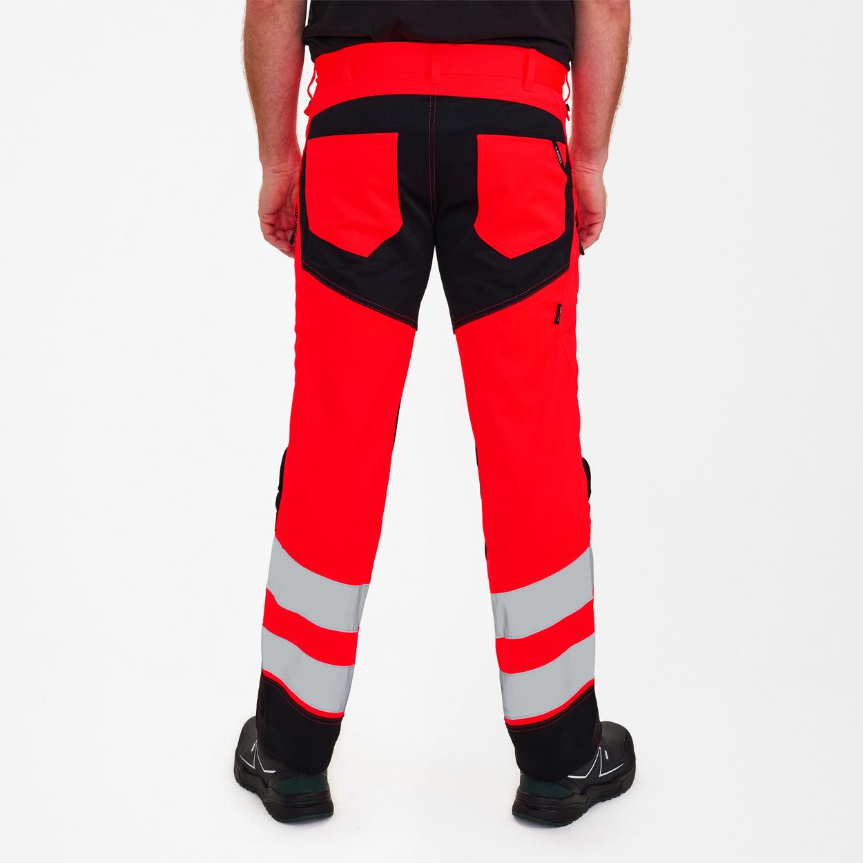 ENGEL Safety Arbeitshose mit 2-Wege-Stretch in Rot/Schwarz, Größe 26