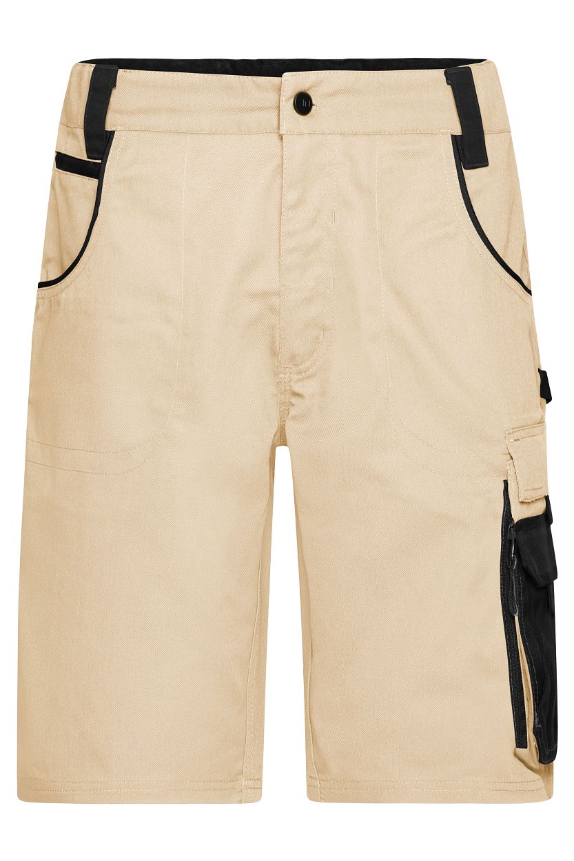 Workwear Bermudas - STRONG - "JN835" in Stone/Black, Größe 62 - Daiber