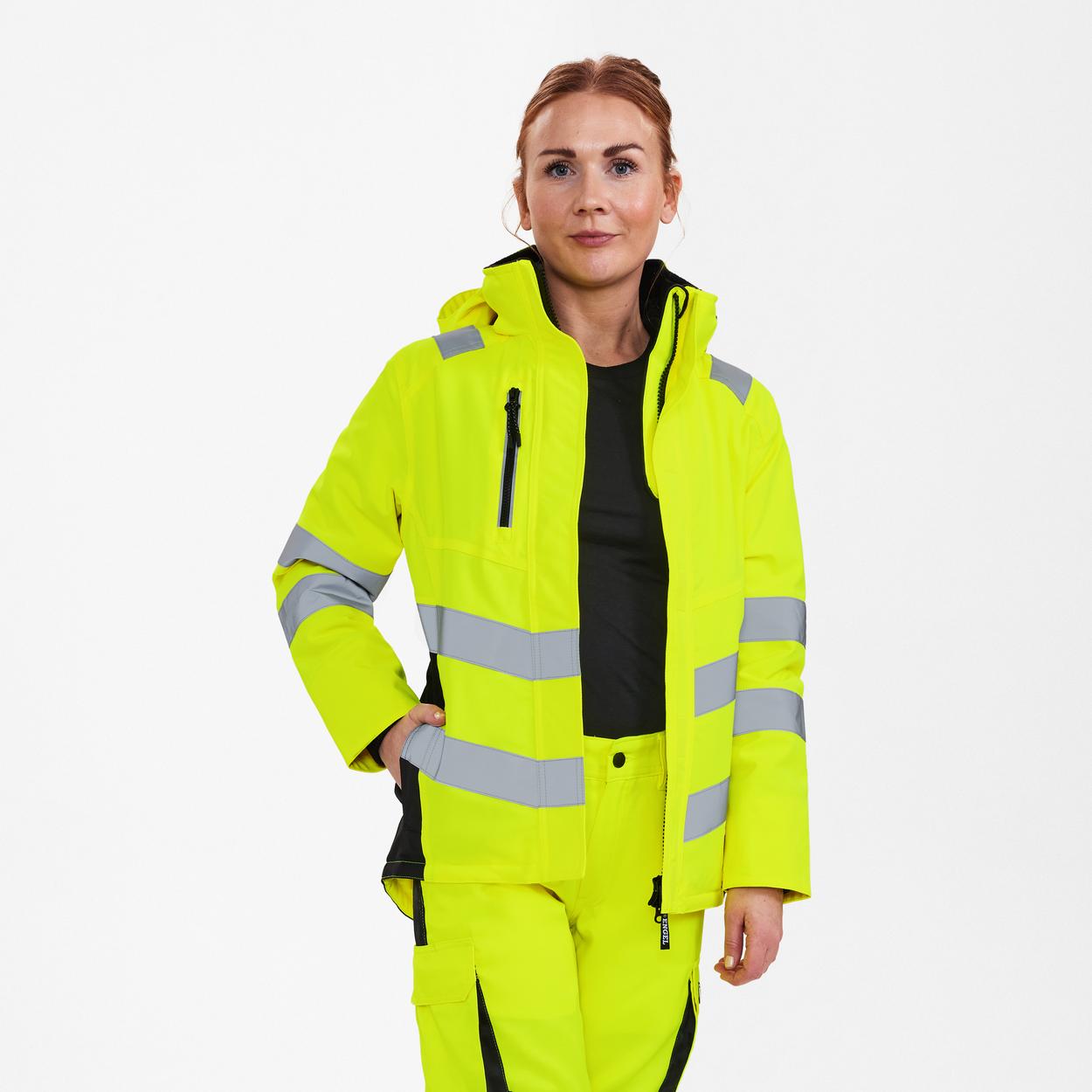 ENGEL Safety Damen Winterjacke in Gelb/Schwarz, Größe XS