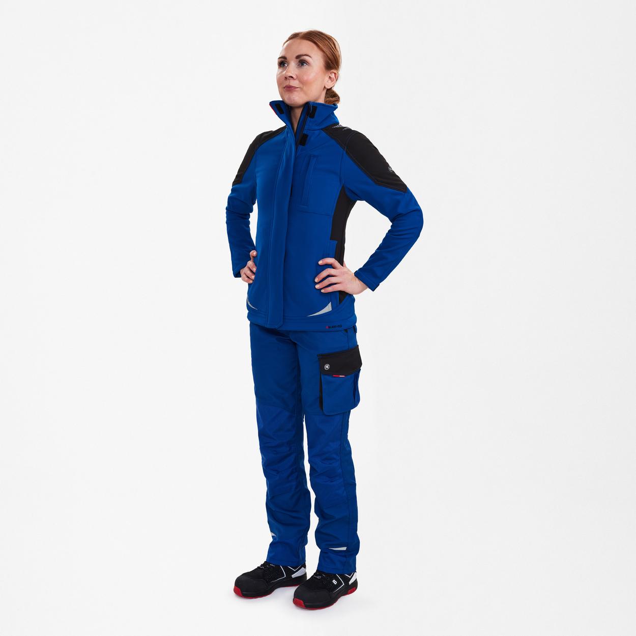 ENGEL Galaxy Damen Softshelljacke in Surfer Blue/Schwarz, Größe XS