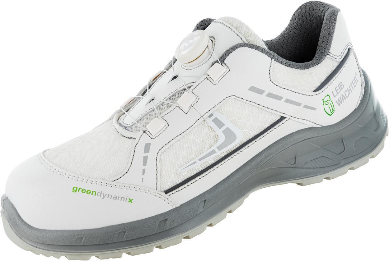 Halbschuh L3595 Lyon in Weiß/Grau, Gr. 47 von Leibwächter