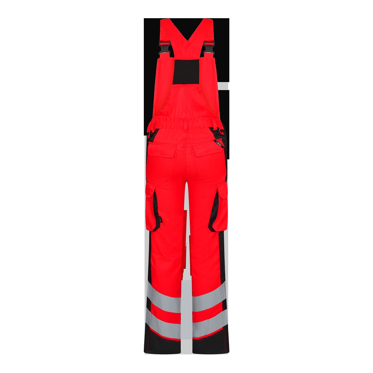 ENGEL Safety Light Damen Latzhose in Rot/Schwarz, Größe 48
