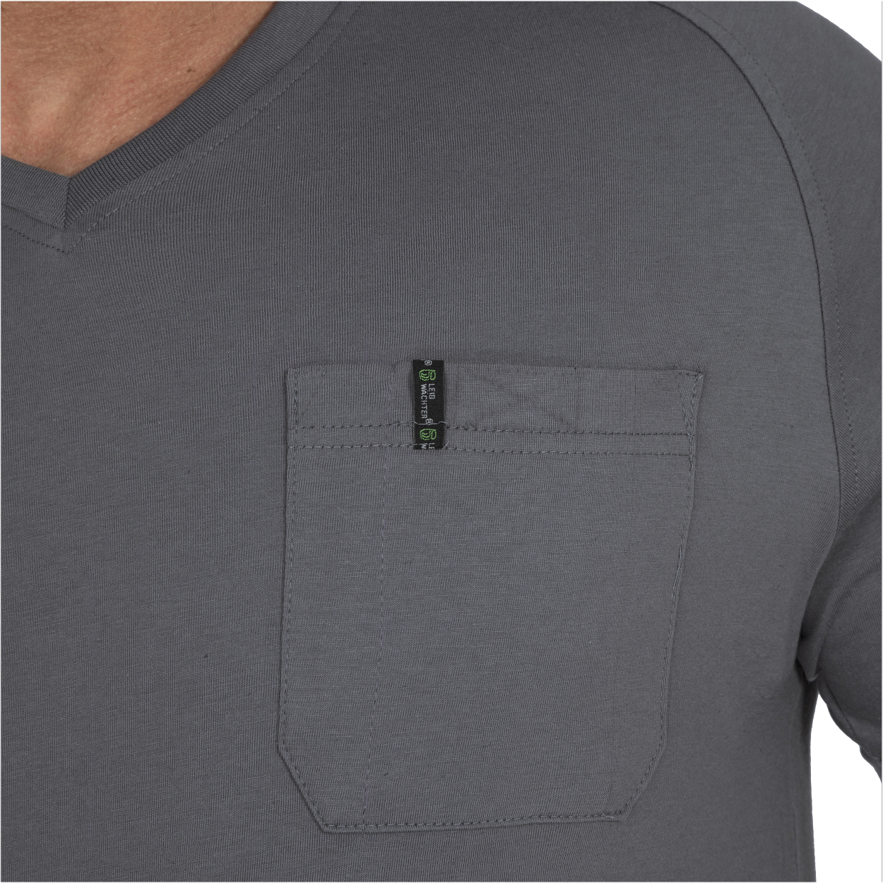 T-Shirt V-Neck Uwe FLEXT07 Flex Line in Grau, Gr. XS von Leibwächter