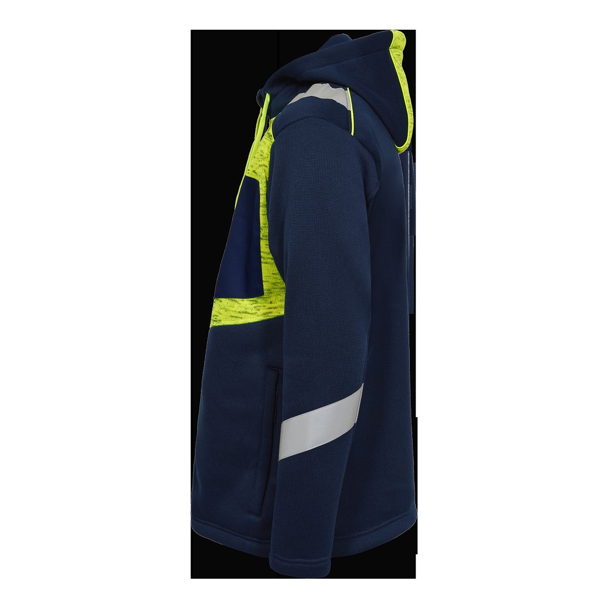 ENGEL Cargo Strickcardigan in Blue Ink/Gelb, Größe XS