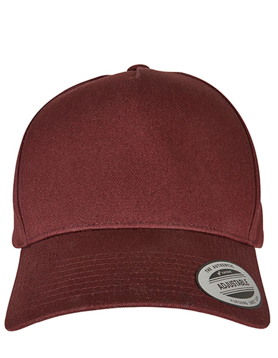 FLEXFIT 5-Panel Curved Classic Snapback in Burgundy, Größe One Size