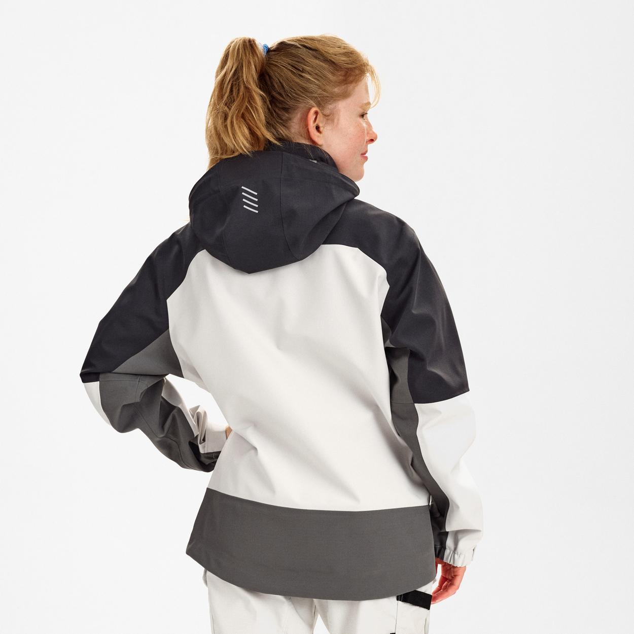 ENGEL Entire Damen Shelljacke in Bone White / Anthracite Grey, Größe XS