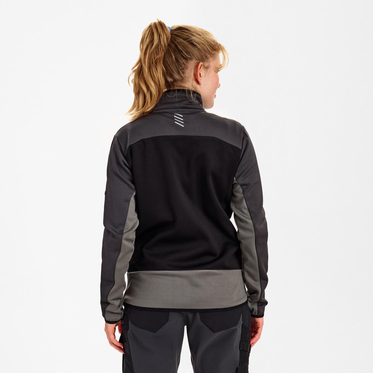 ENGEL Entire Damen Midlayer-Cardigan in Schwarz/Anthrazit Grau, Größe XS