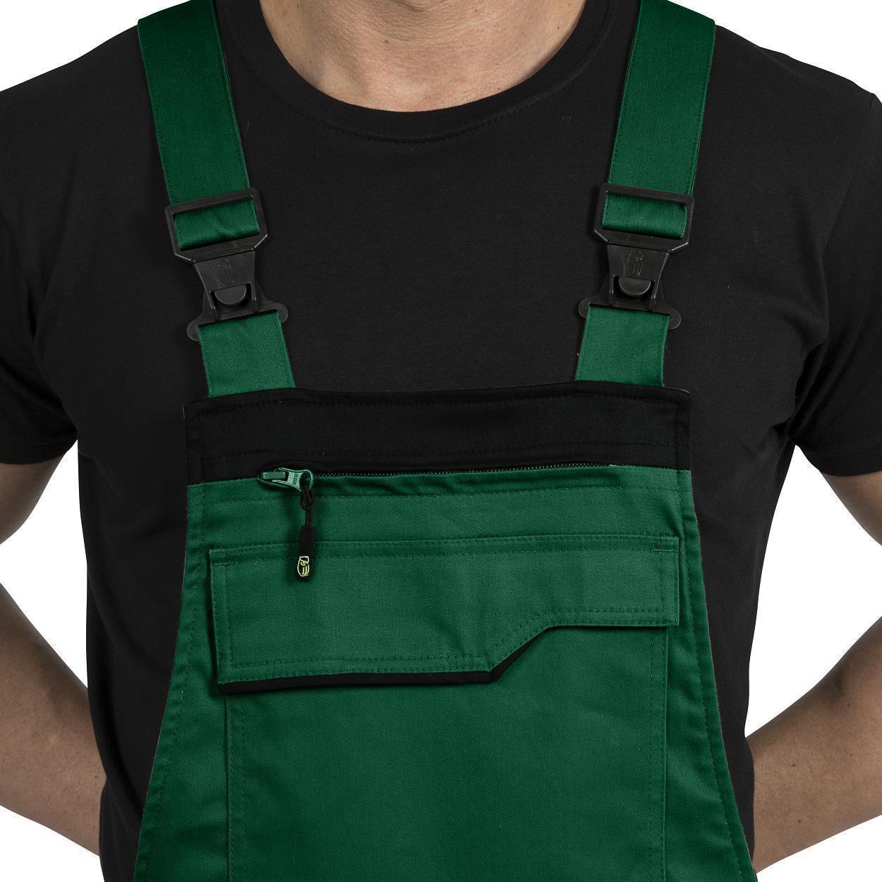 Latzhose Flex Line Grün/Schwarz FLEXL, Gr. 98 von Leibwächter