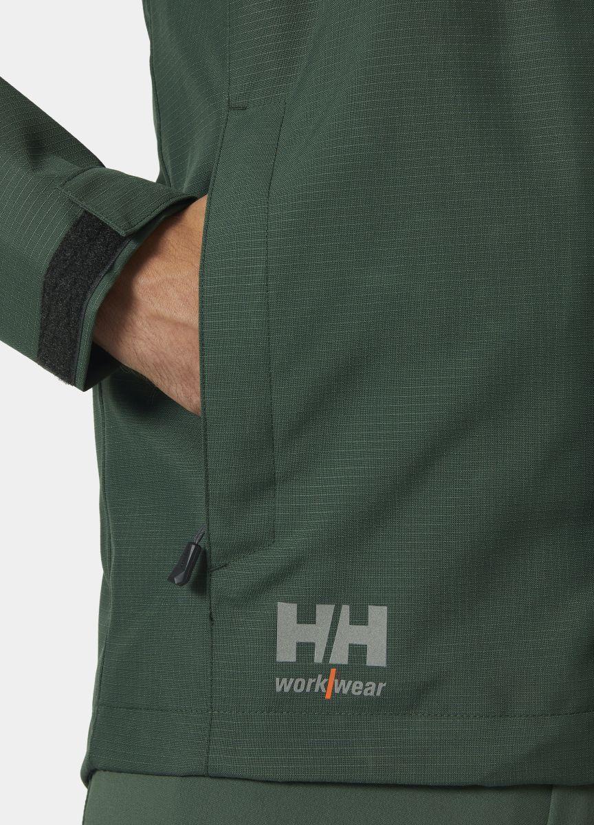 Hi-Vis wasserfeste Shell-Jacke OXFORD 4X HH CONNECT™ in Spruce, Gr. 4XL von Helly Hansen Workwear