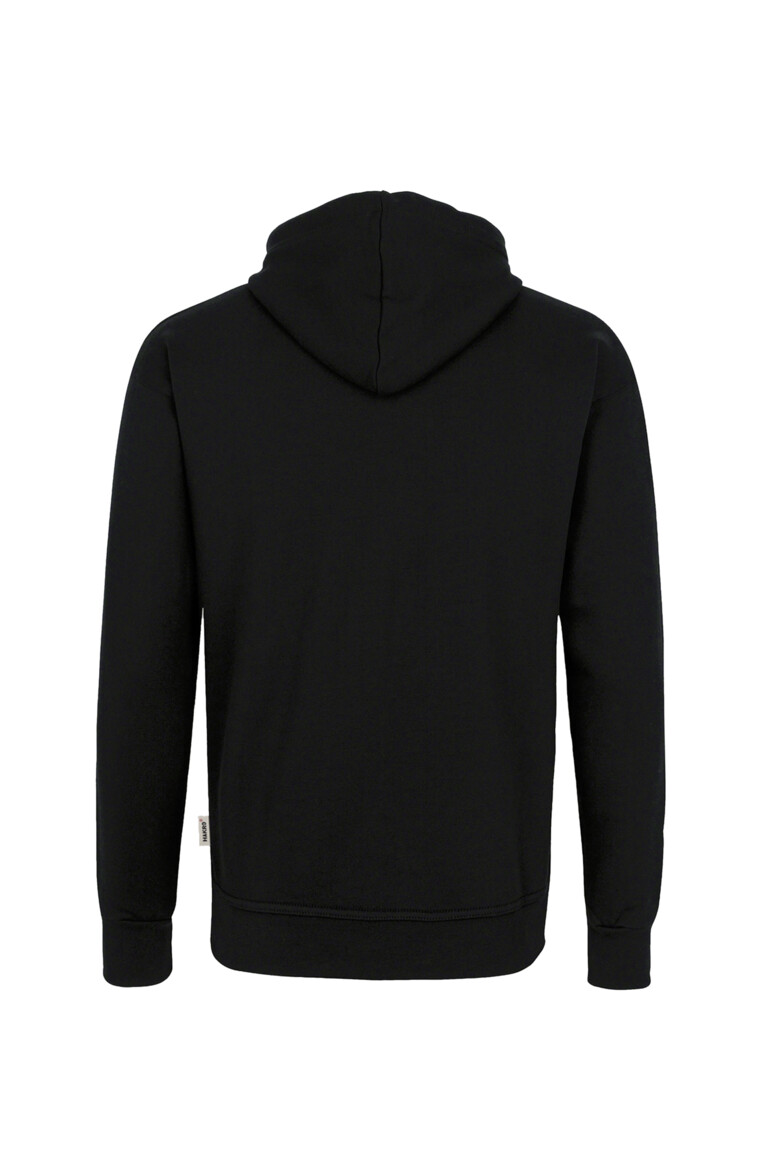 HAKRO 560 Kapuzen-Sweatshirt Bio-Baumwolle GOTS in Schwarz, Größe 6XL
