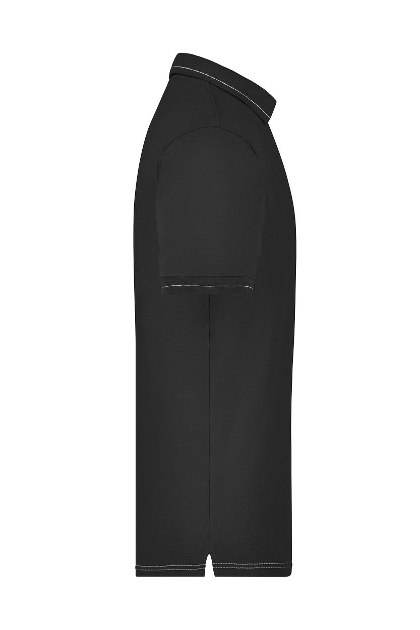 Men's Elastic Polo "JN569" in Black/White, Größe 3XL - Daiber