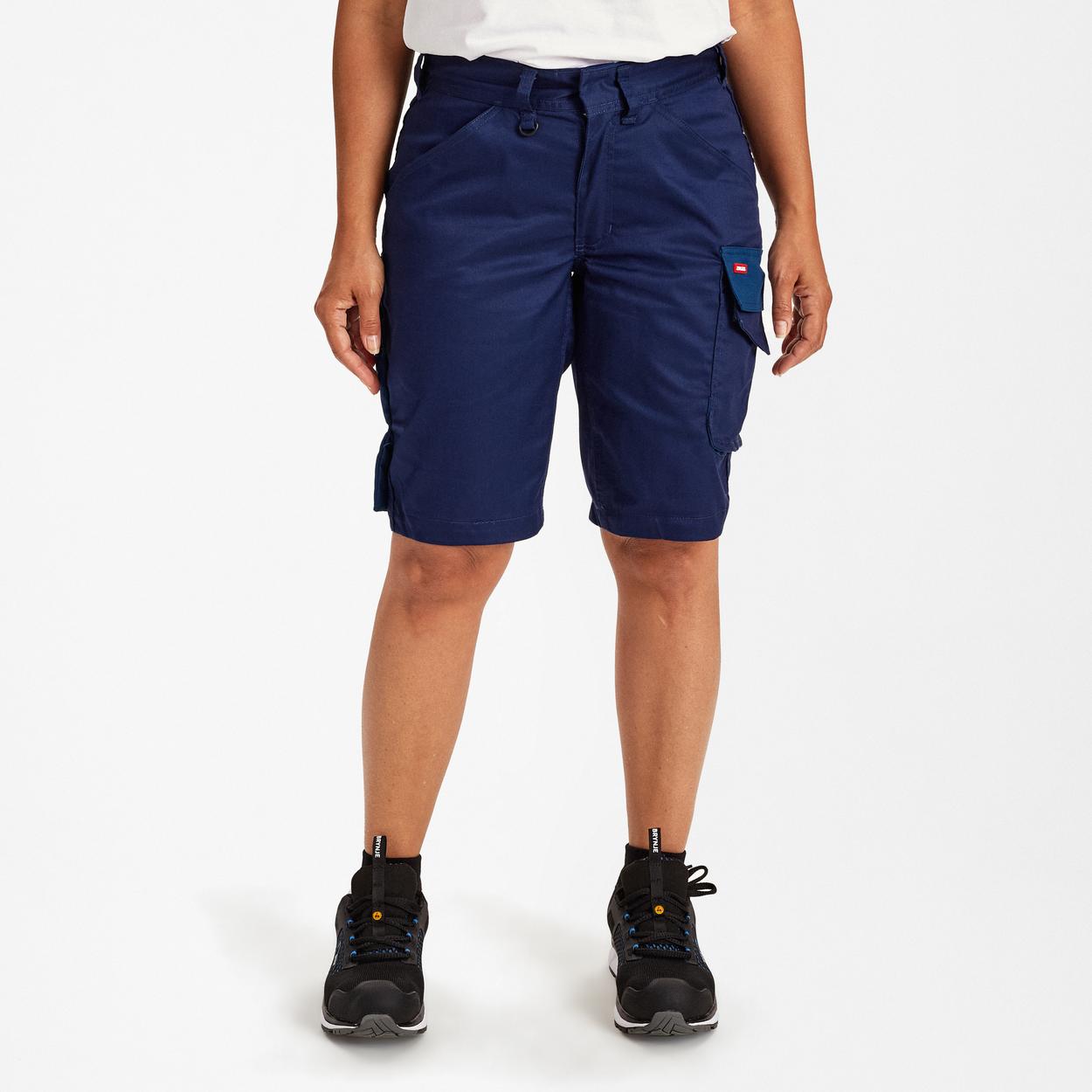 ENGEL Galaxy Damen Arbeitsshorts mit 2-Wege-Stretch in Blue Ink/Dark Petrol, Größe 48