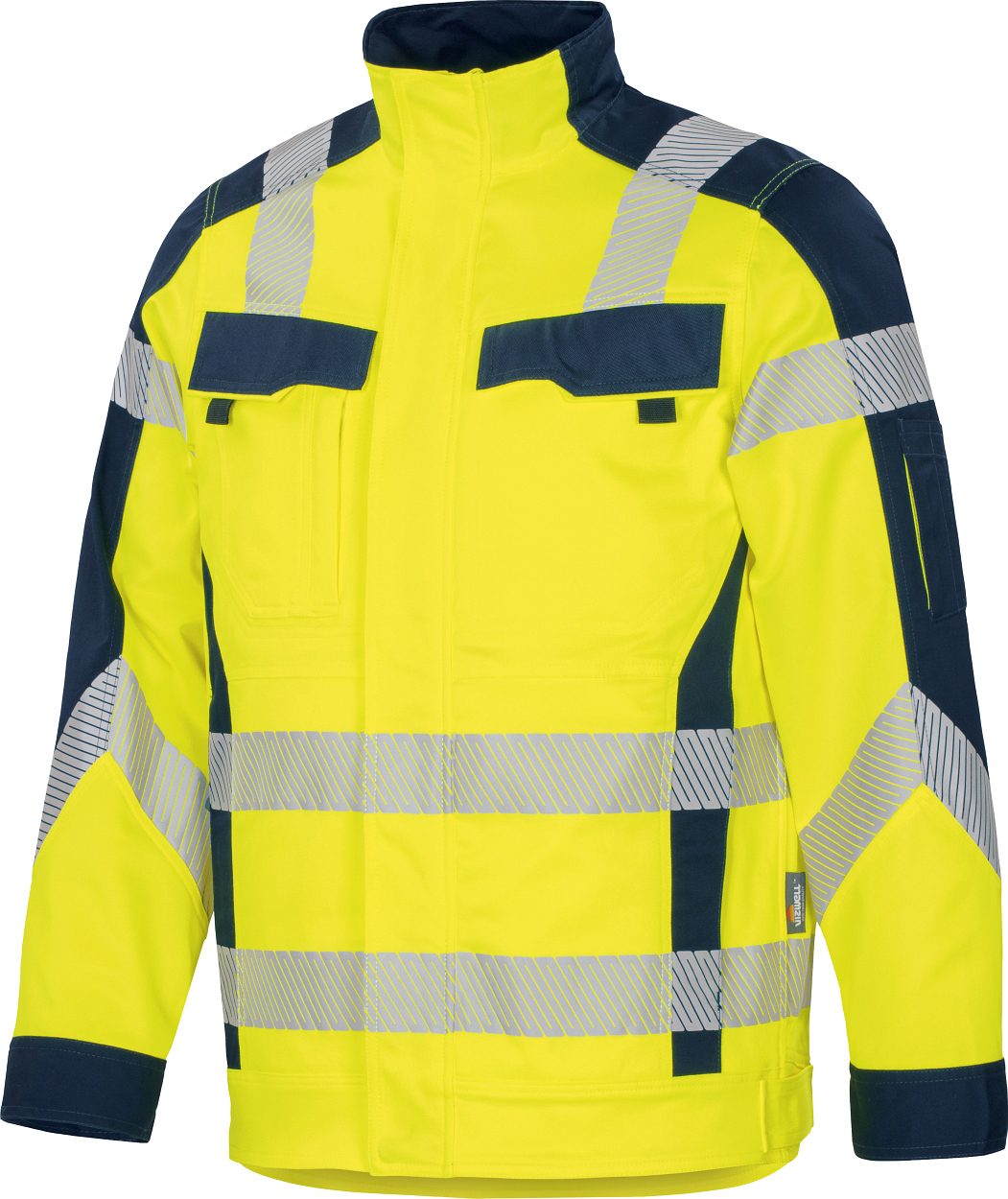 Jacke Flex-HiVis leuchtgelb-marine in Gr. XXL von Vizwell