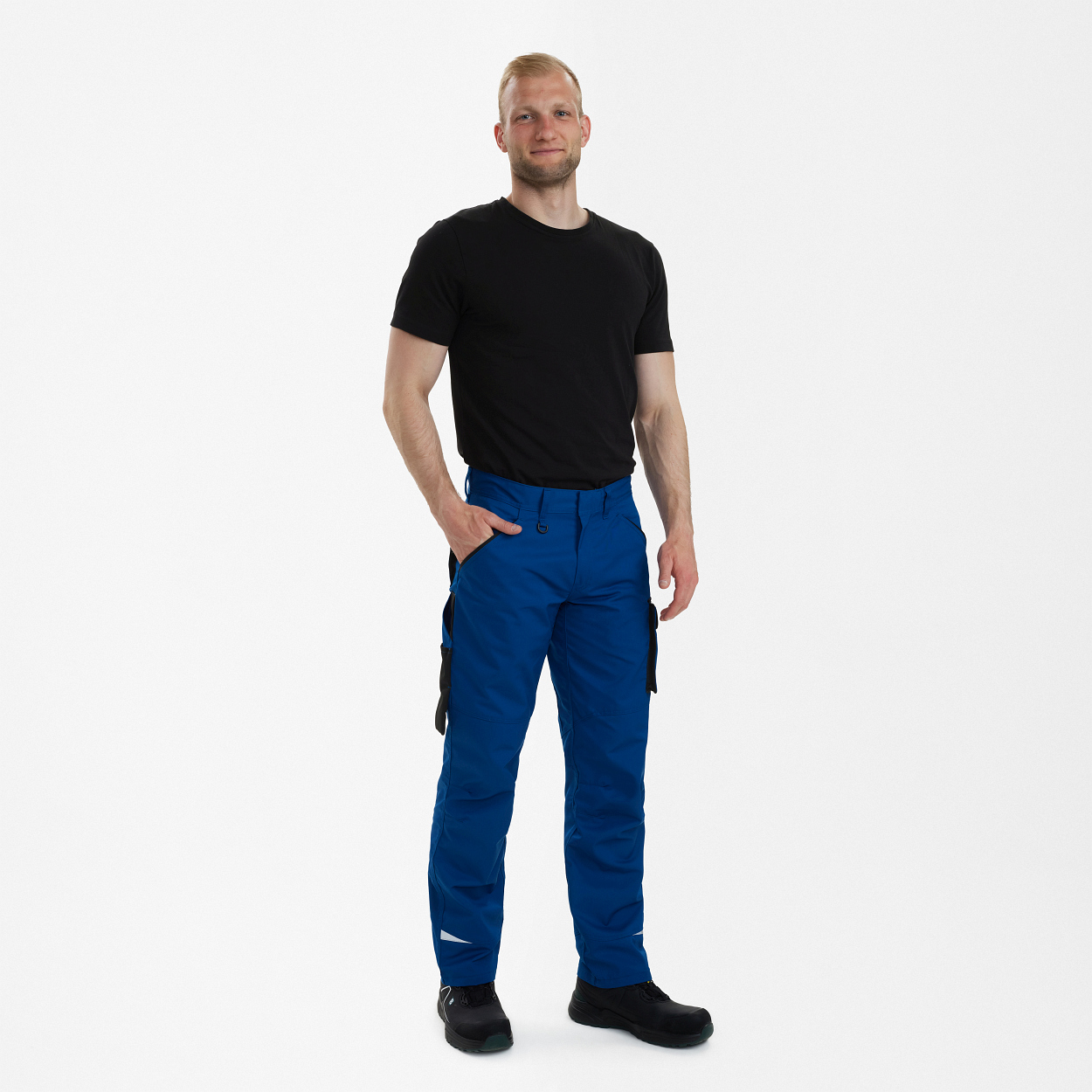 ENGEL Galaxy Light Arbeitshose in Surfer Blue/Schwarz, Größe 106