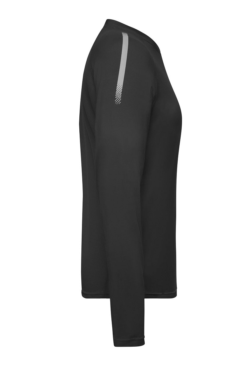 Ladies' Sports Shirt Long-Sleeved GRS "JN521" in Black, Größe 2XL - Daiber