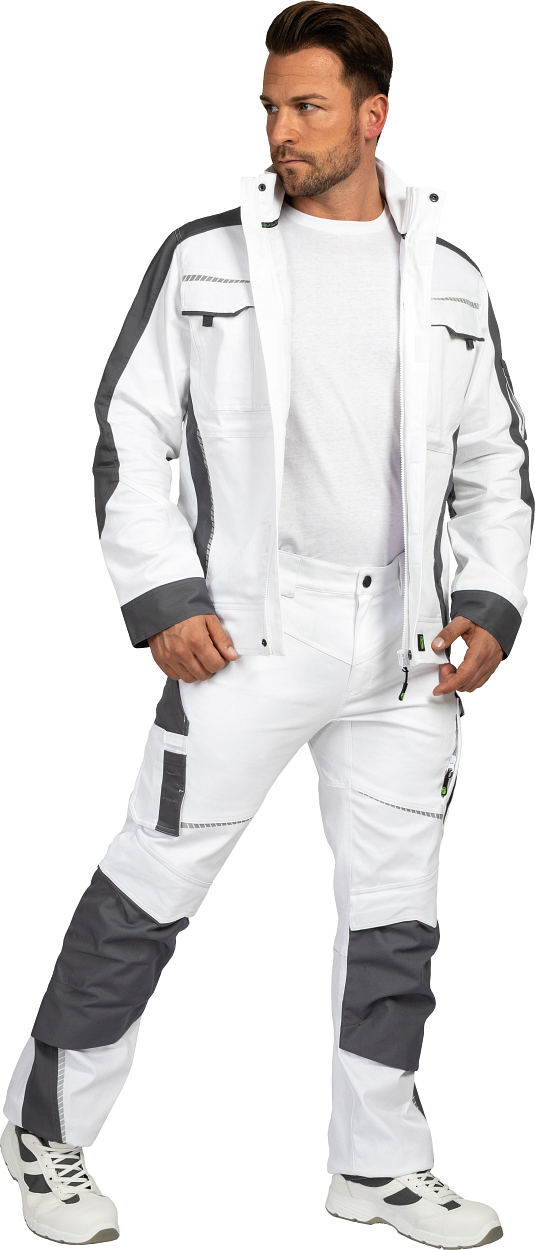 Bundjacke Flex Line Weiß/Grau FLEXJ, Gr. 2XL von Leibwächter