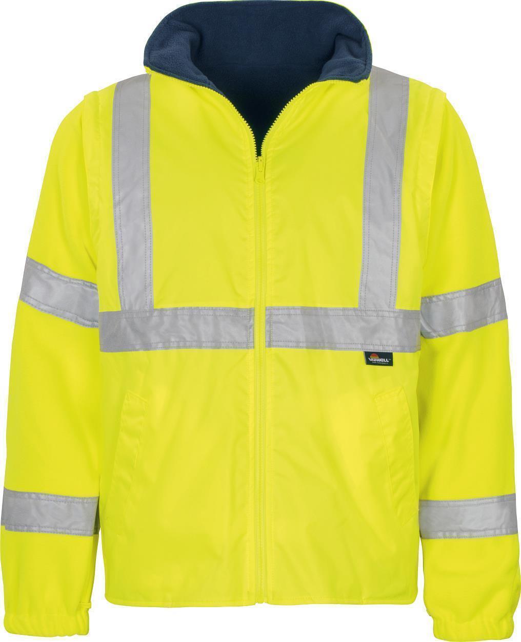 Warnschutz-Kontrast-Parka leuchtgelb-marine in Gr. XXL von Vizwell