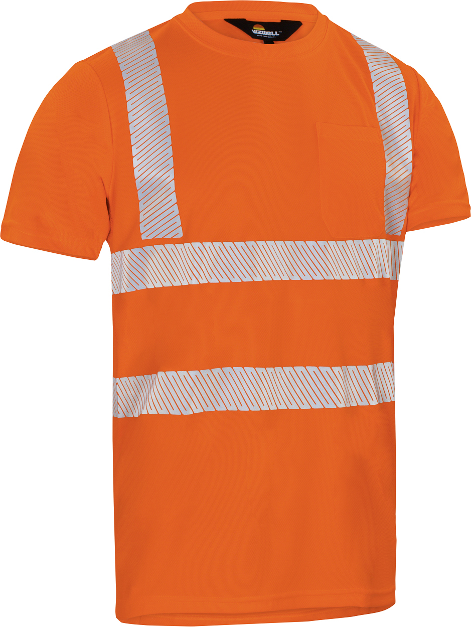 Warnschutz-T-Shirt leuchtorange in Gr. XXL von Vizwell