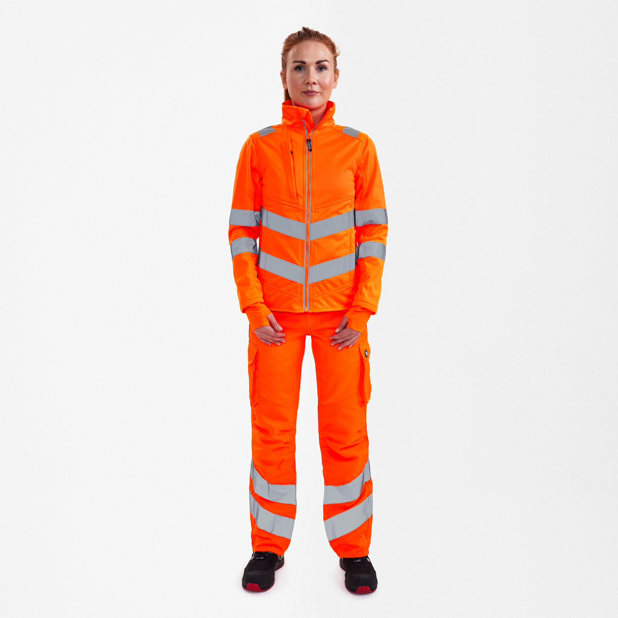 Safety Damen Softshelljacke in Hi-vis Orange, Größe XS