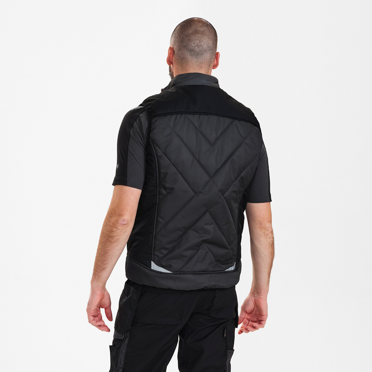 ENGEL Galaxy Stepp-Winterweste in Anthrazitgrau/Schwarz, Größe XS