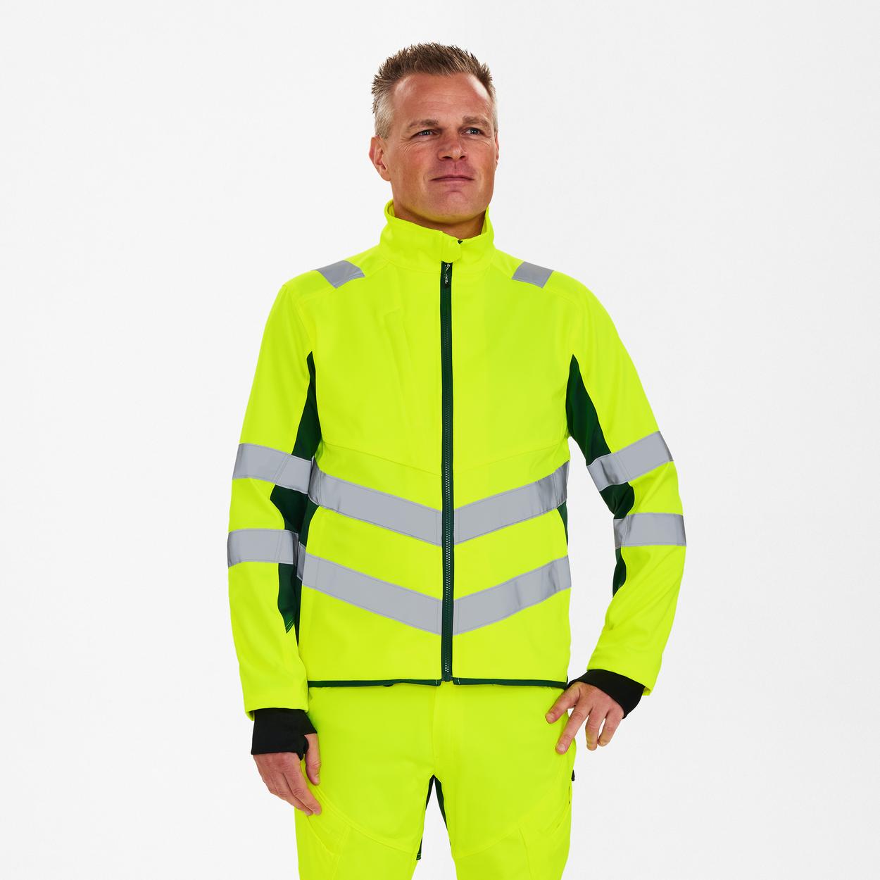 ENGEL Safety Arbeitsjacke mit 2-Wege-Stretch in Gelb/Grün, Größe XS