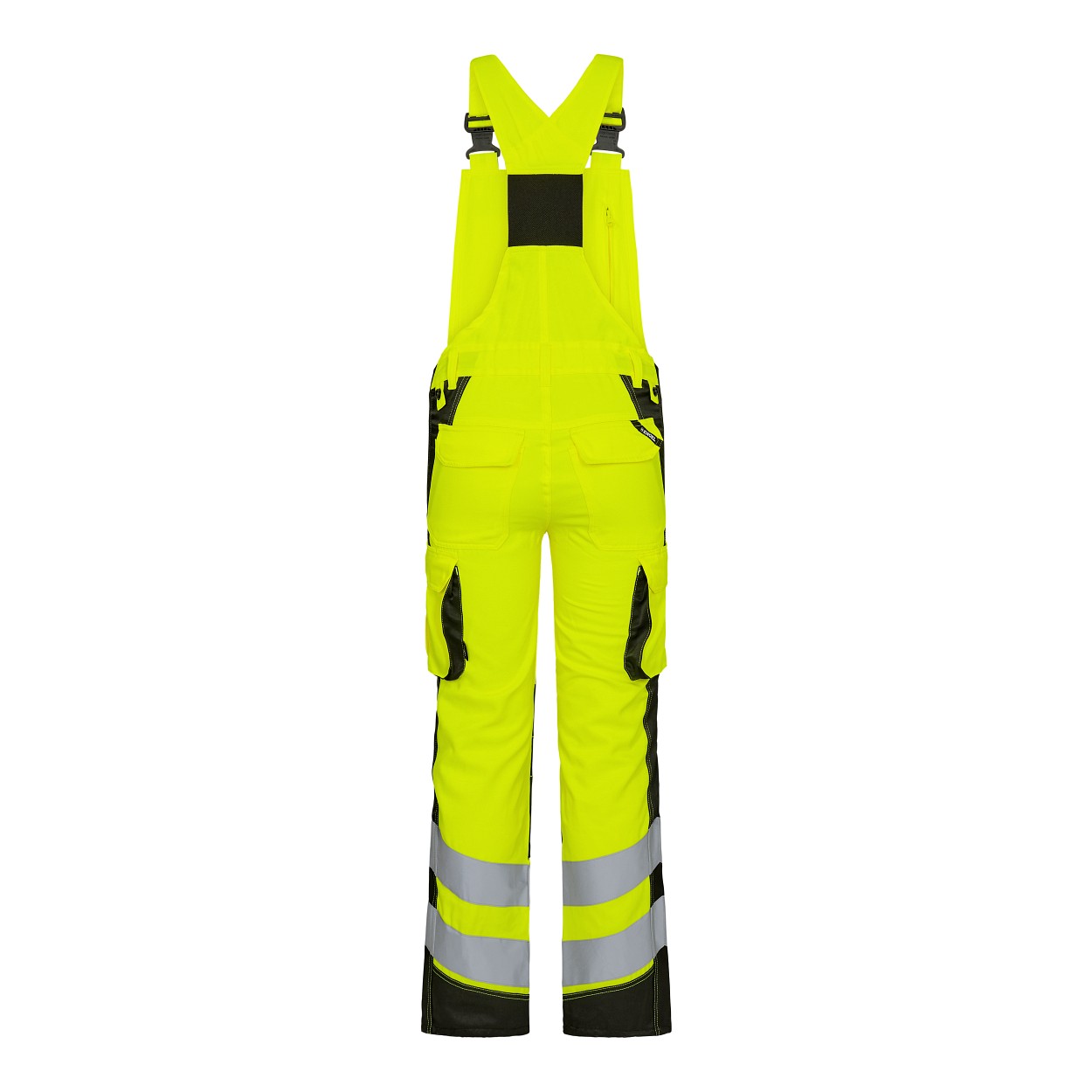 ENGEL Safety Light Damen Latzhose in Gelb/Schwarz, Größe 34