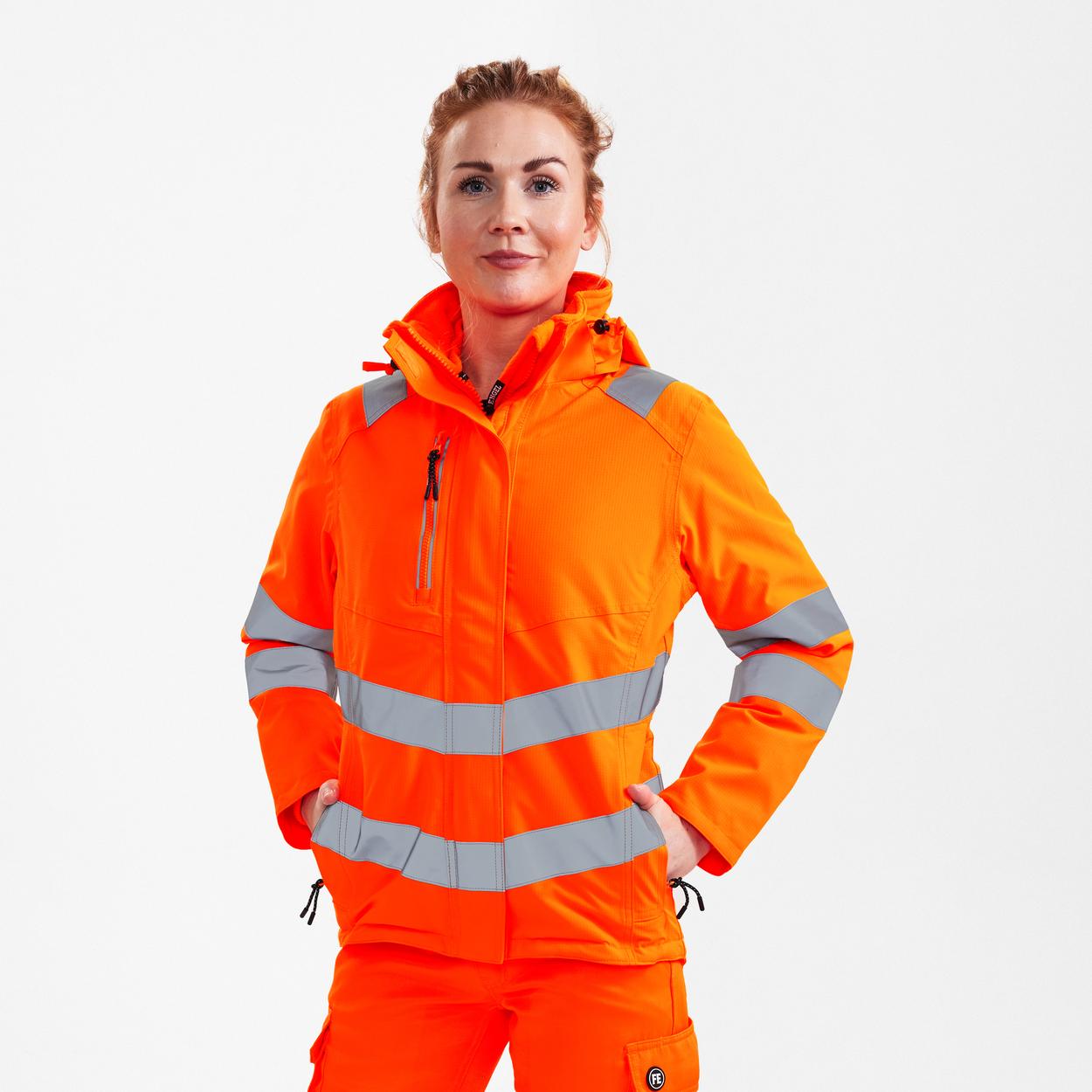 ENGEL Safety Damen Winterjacke in Hi-vis Orange, Größe XS