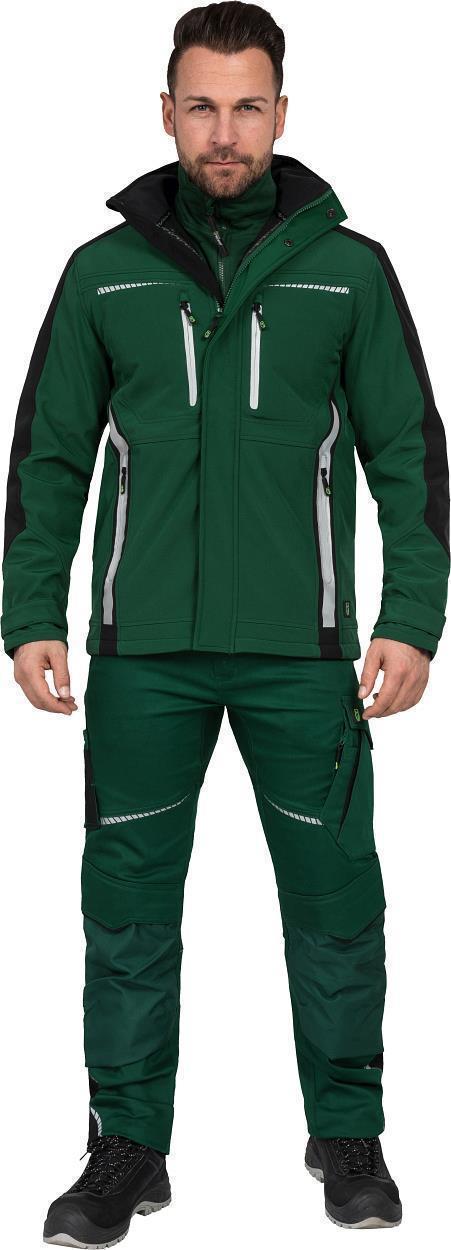 Softshelljacke Flex Line Grün/Schwarz FLEXS, Gr. 2XL von Leibwächter