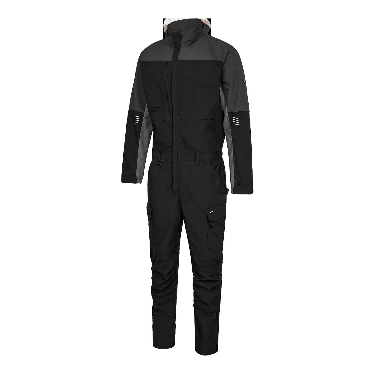 ENGEL Entire Overall mit 2-Wege-Stretch in Schwarz/Anthrazit Grau, Größe XS