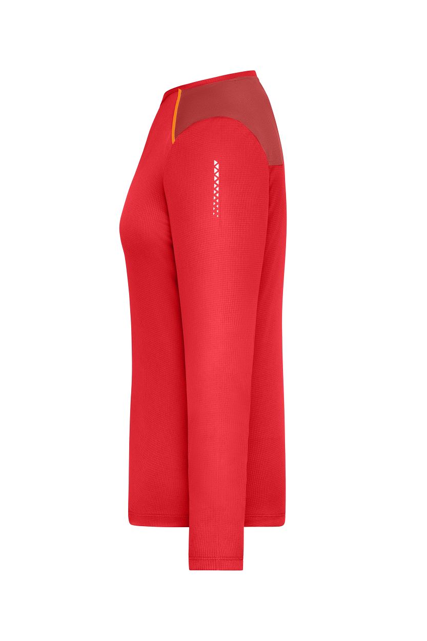 Ladies' Running Shirt Longsleeve GRS "JN1385" in Spicy-Orange, Größe 2XL - Daiber