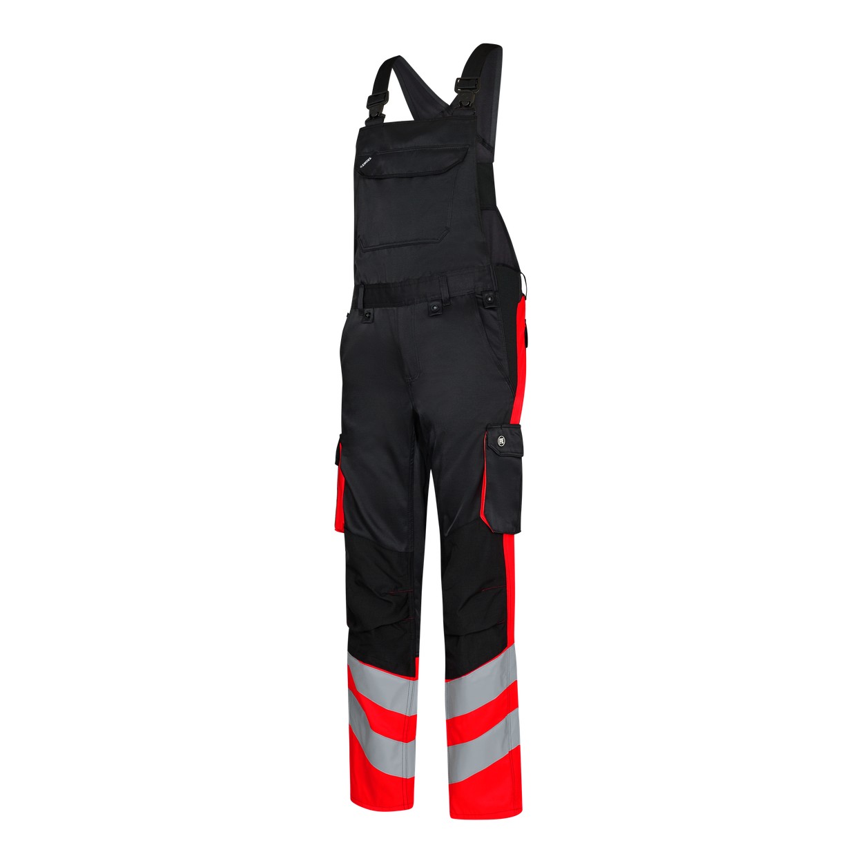ENGEL Safety Light Latzhose in Schwarz/Rot, Größe 106