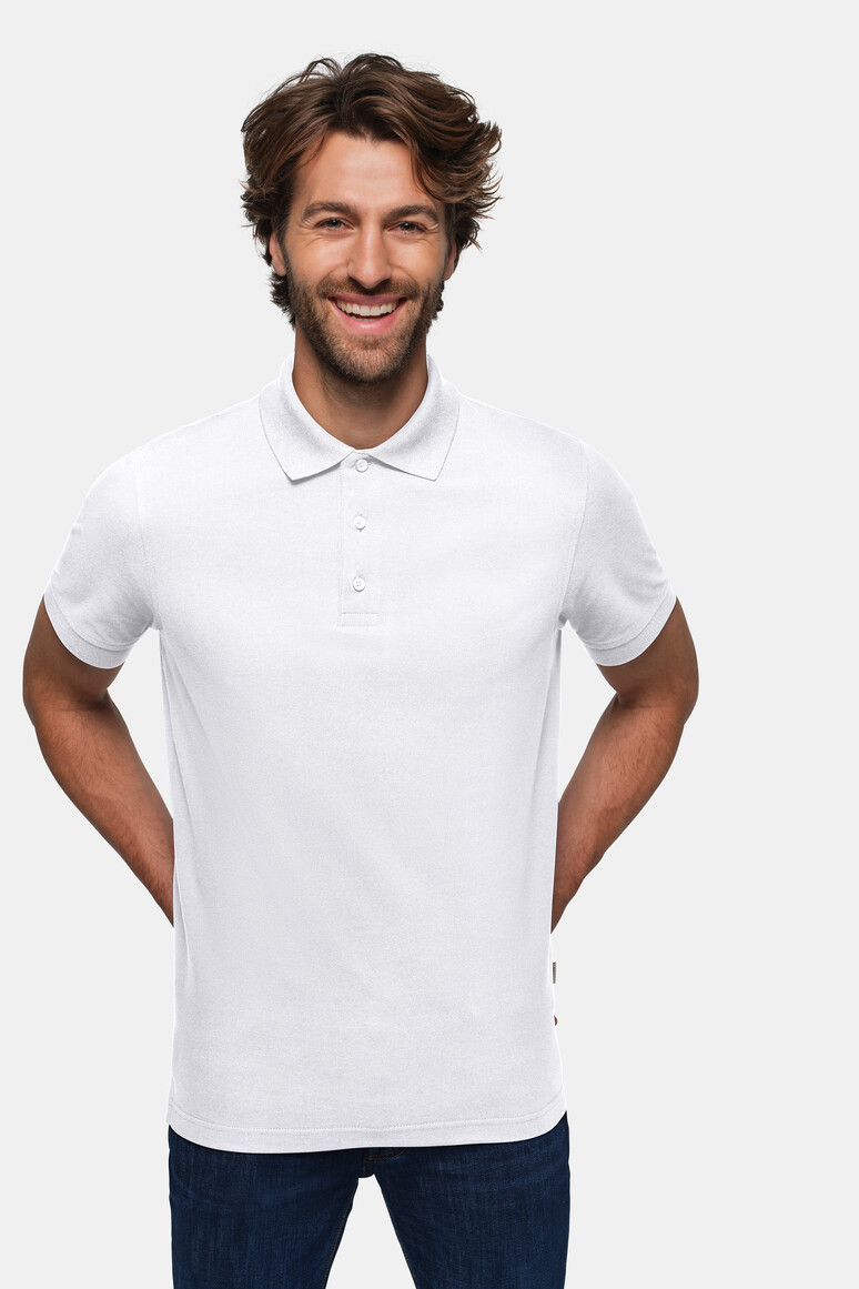 HAKRO 801 Poloshirt Pima-Baumwolle in Weiß HAKRO 801 Poloshirt Pima-Baumwolle in Weiß, Größe 3XL