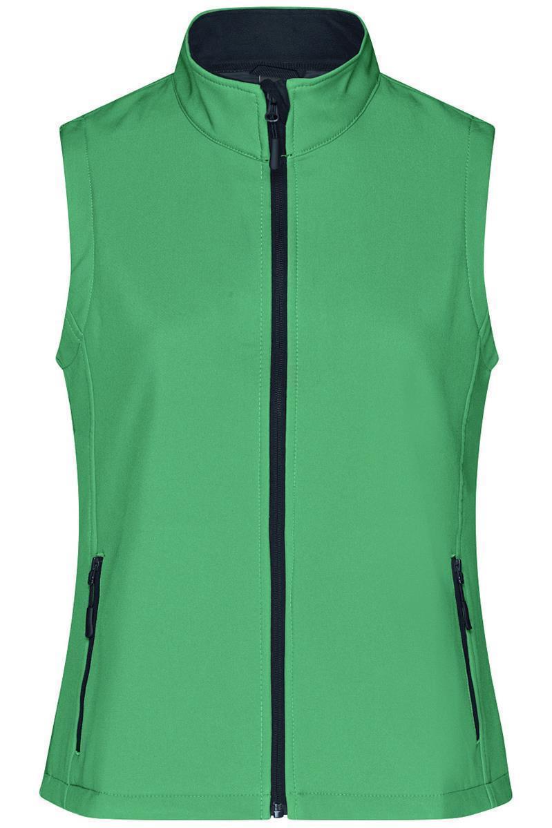 Men's Promo Softshell Vest "JN1128" in Green/Navy, Größe 3XL - Daiber