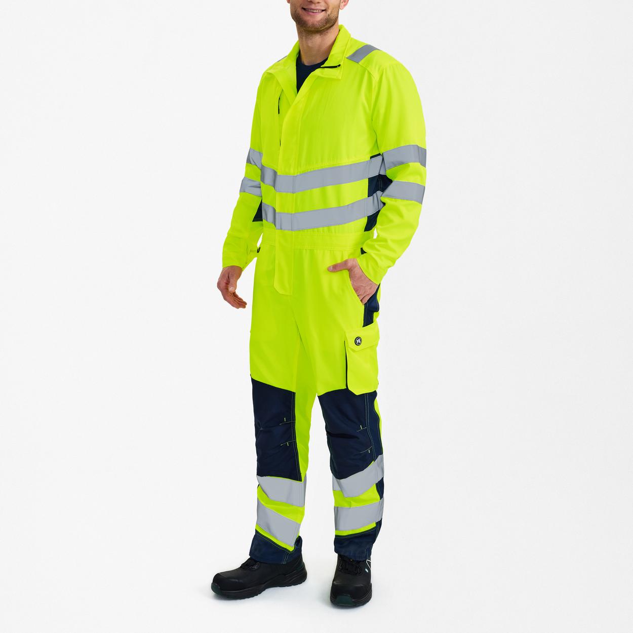 ENGEL Safety Light Overall in Gelb/Blue Ink, Größe XS