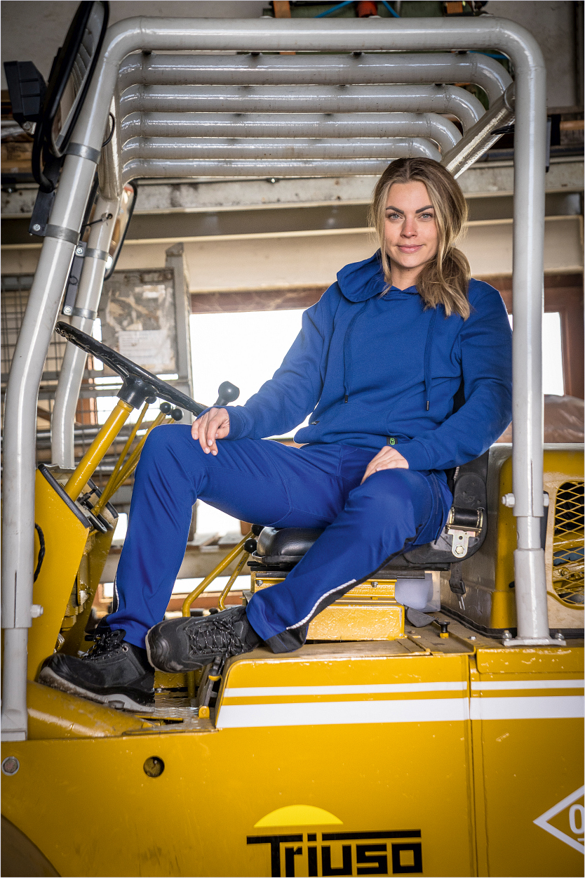 Hoodie "Toni" Flex Line Kornblau FLEXQ, Gr. 2XL von Leibwächter