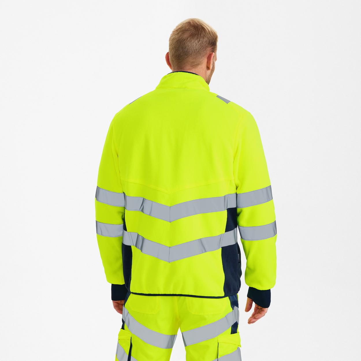 ENGEL Safety Fleecejacke in Gelb/Blue Ink, Größe XS